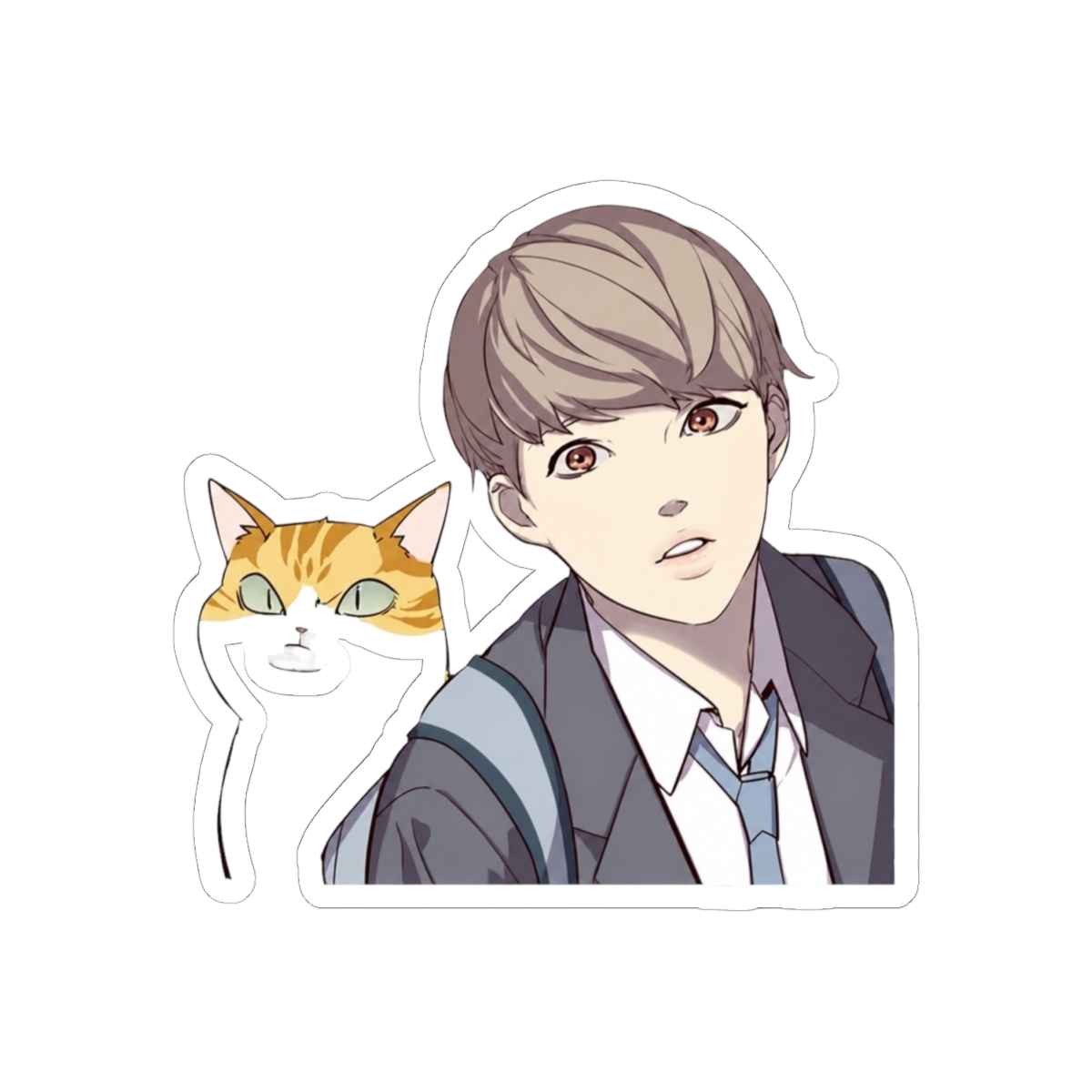 Jiwoo Seo Name Sticker | Cute Vinyl Decal for Everyday Style | Eleceed - alternate angle 1, merchandise